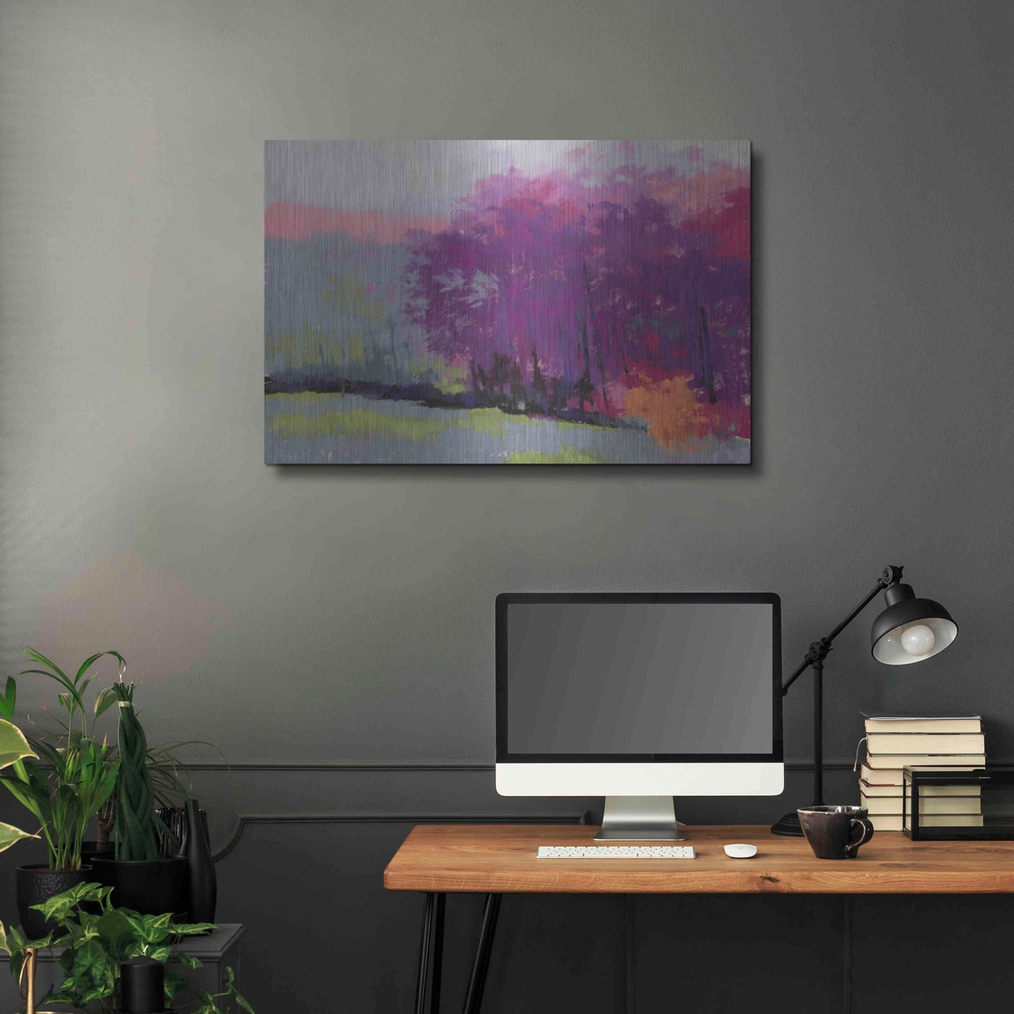 Luxe Metal Art 'Pantone Woods' by Mike Kelly, Metal Wall Art,36x24