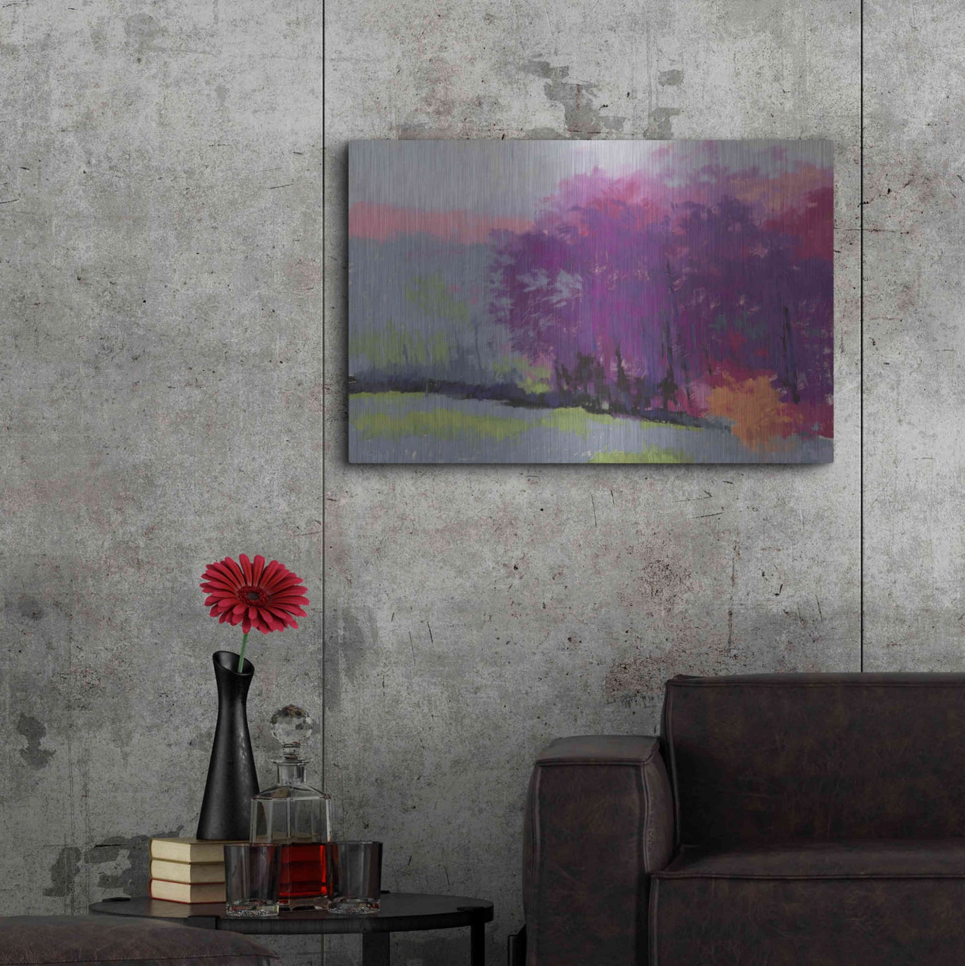 Luxe Metal Art 'Pantone Woods' by Mike Kelly, Metal Wall Art,36x24