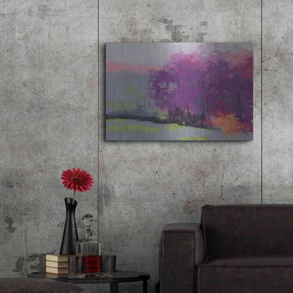 Luxe Metal Art 'Pantone Woods' by Mike Kelly, Metal Wall Art,36x24