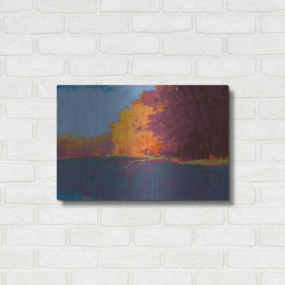 Luxe Metal Art 'River Bank' by Mike Kelly, Metal Wall Art,24x16