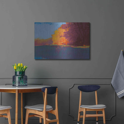 Luxe Metal Art 'River Bank' by Mike Kelly, Metal Wall Art,36x24