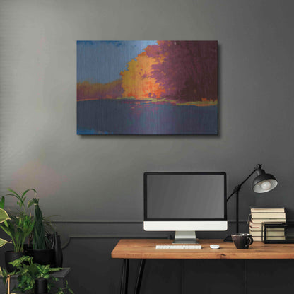 Luxe Metal Art 'River Bank' by Mike Kelly, Metal Wall Art,36x24