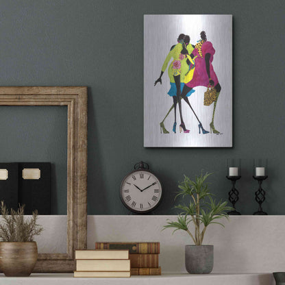 Luxe Metal Art 'Shop ’til You Drop' by Shan Kelly, Metal Wall Art,12x16