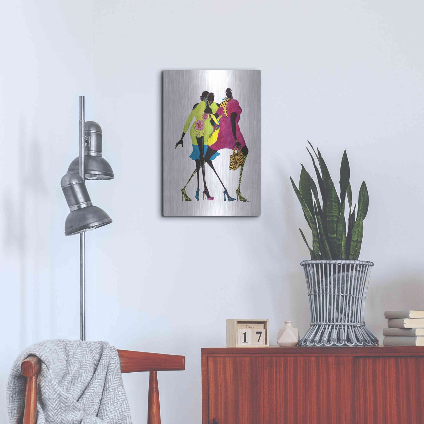 Luxe Metal Art 'Shop ’til You Drop' by Shan Kelly, Metal Wall Art,16x24