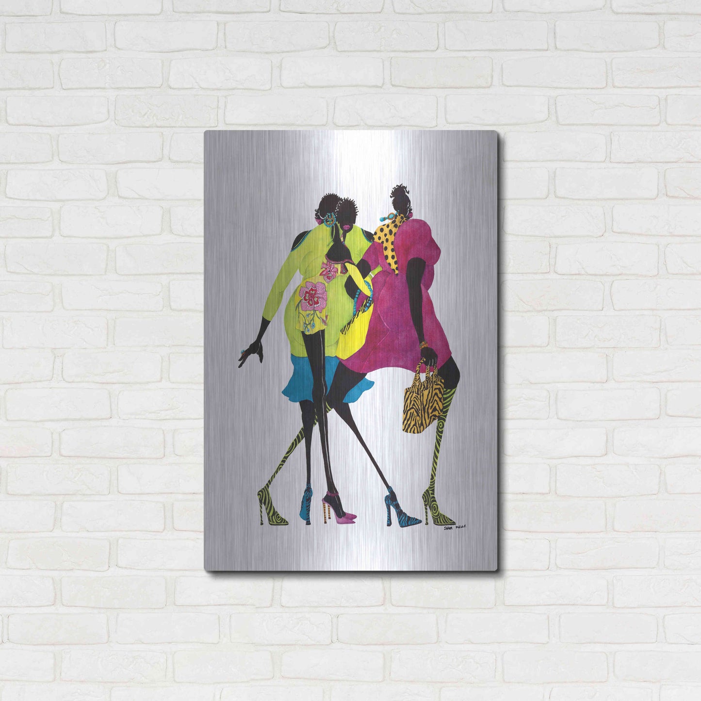 Luxe Metal Art 'Shop ’til You Drop' by Shan Kelly, Metal Wall Art,24x36