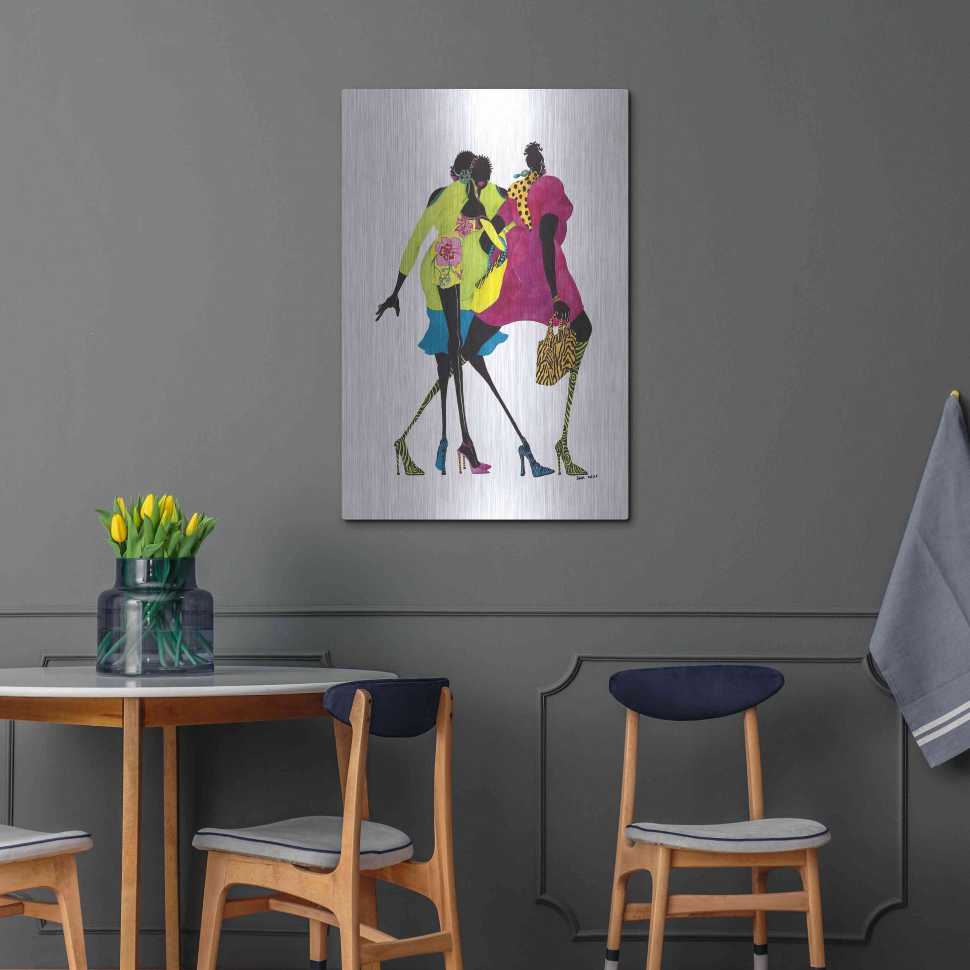 Luxe Metal Art 'Shop ’til You Drop' by Shan Kelly, Metal Wall Art,24x36