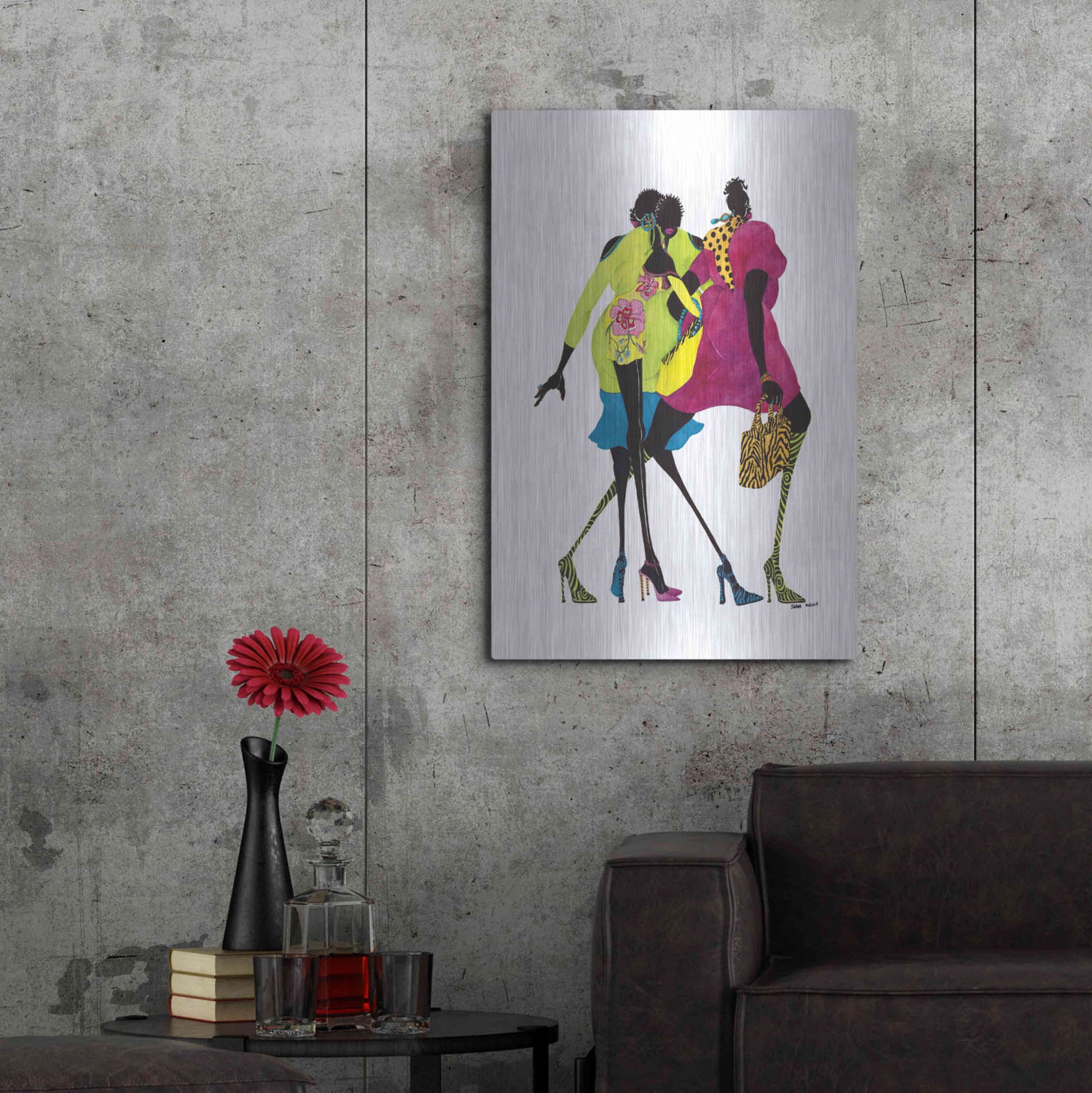 Luxe Metal Art 'Shop ’til You Drop' by Shan Kelly, Metal Wall Art,24x36