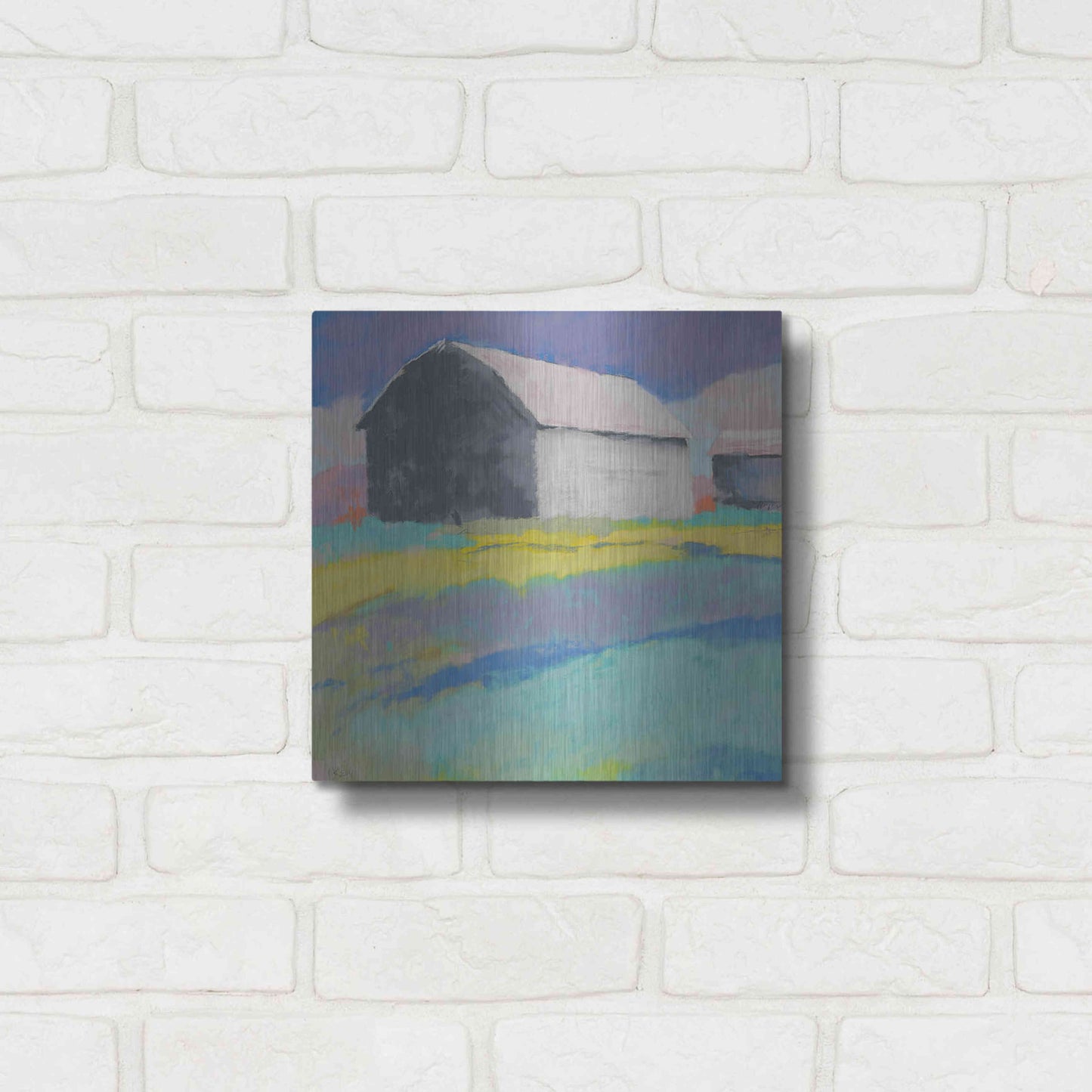 Luxe Metal Art 'Summer Day' by Mike Kelly, Metal Wall Art,12x12