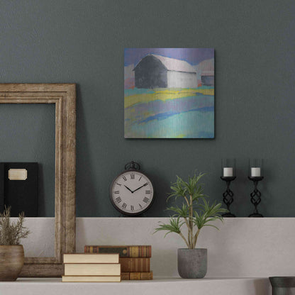 Luxe Metal Art 'Summer Day' by Mike Kelly, Metal Wall Art,12x12