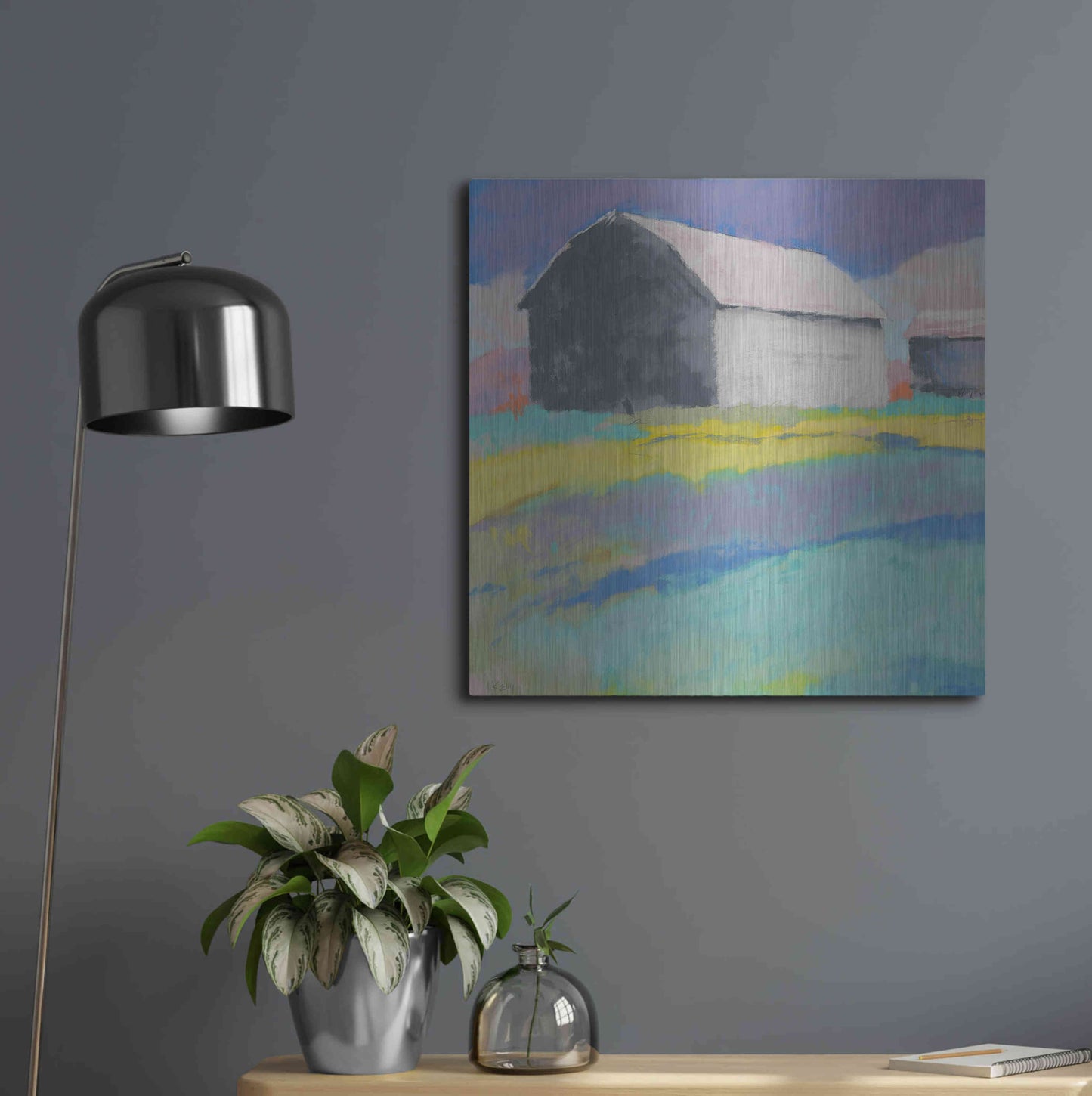 Luxe Metal Art 'Summer Day' by Mike Kelly, Metal Wall Art,24x24