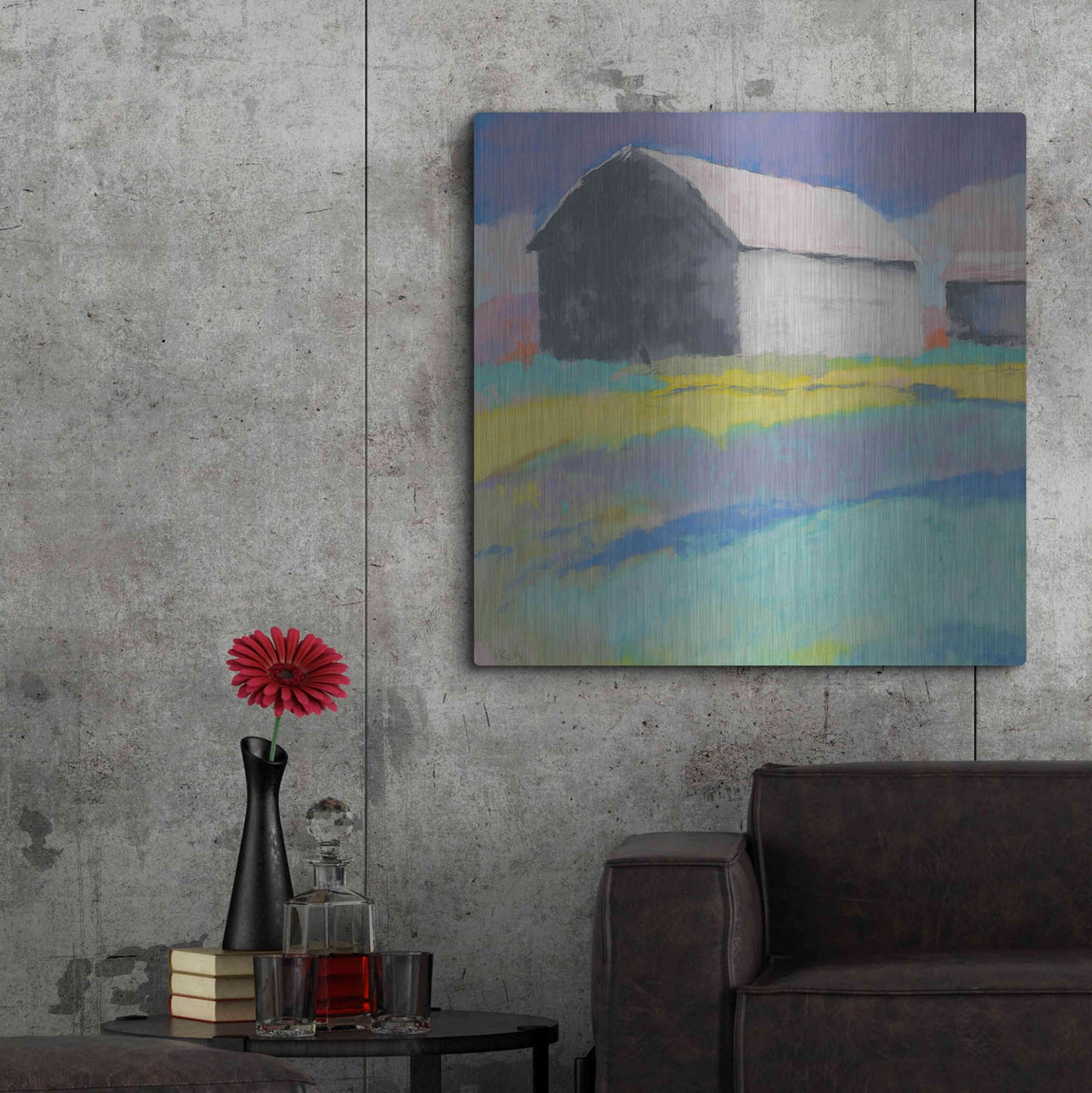 Luxe Metal Art 'Summer Day' by Mike Kelly, Metal Wall Art,36x36