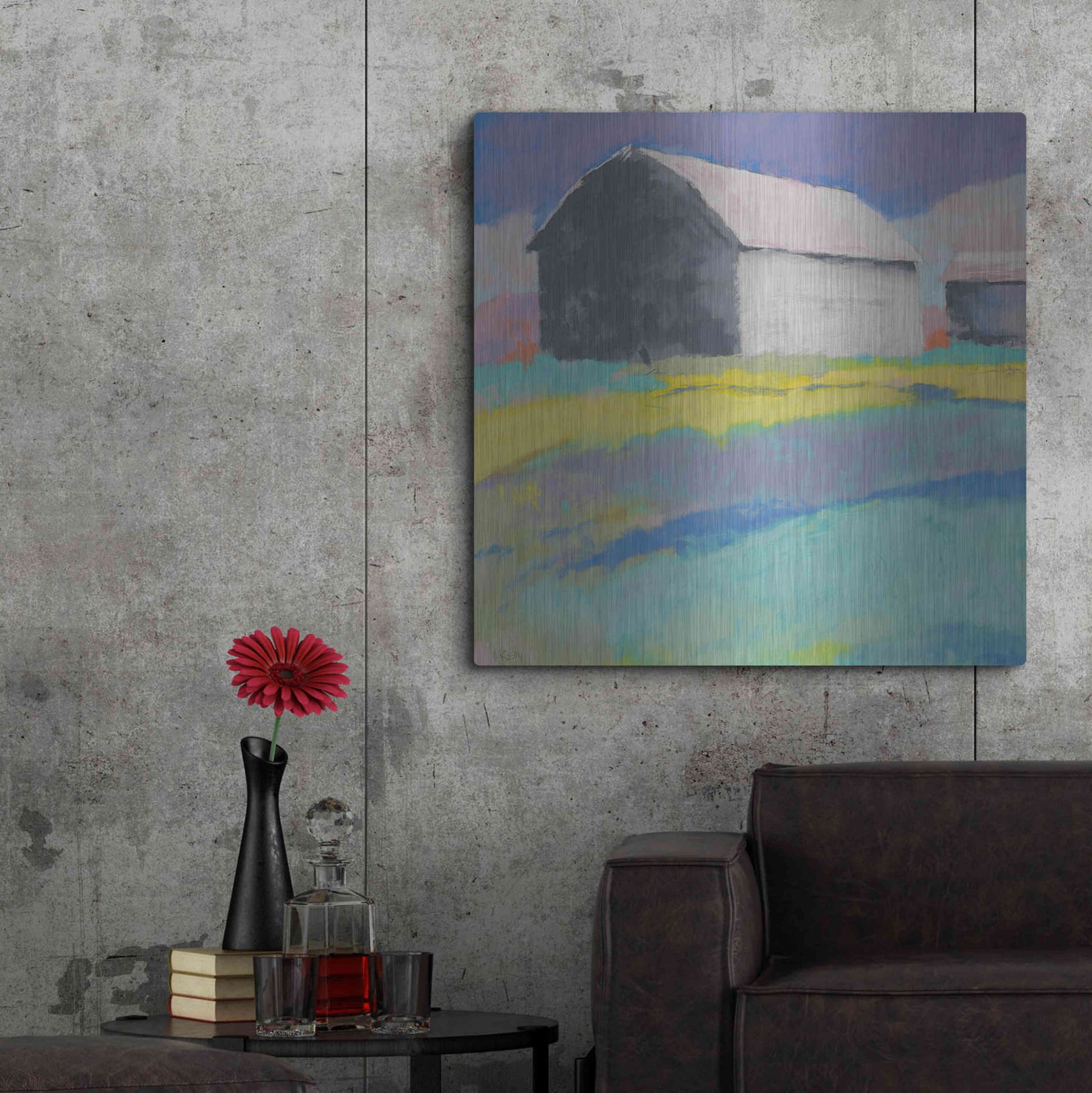 Luxe Metal Art 'Summer Day' by Mike Kelly, Metal Wall Art,36x36