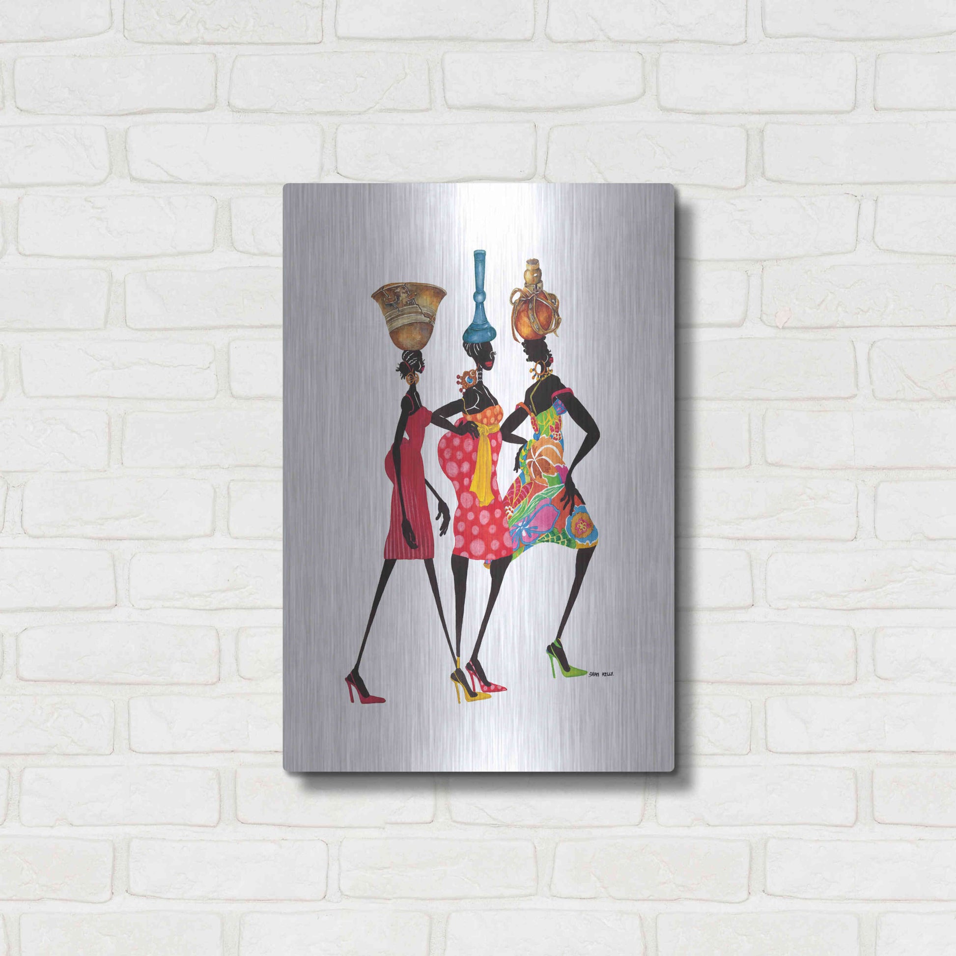 Luxe Metal Art 'To Market' by Shan Kelly, Metal Wall Art,16x24