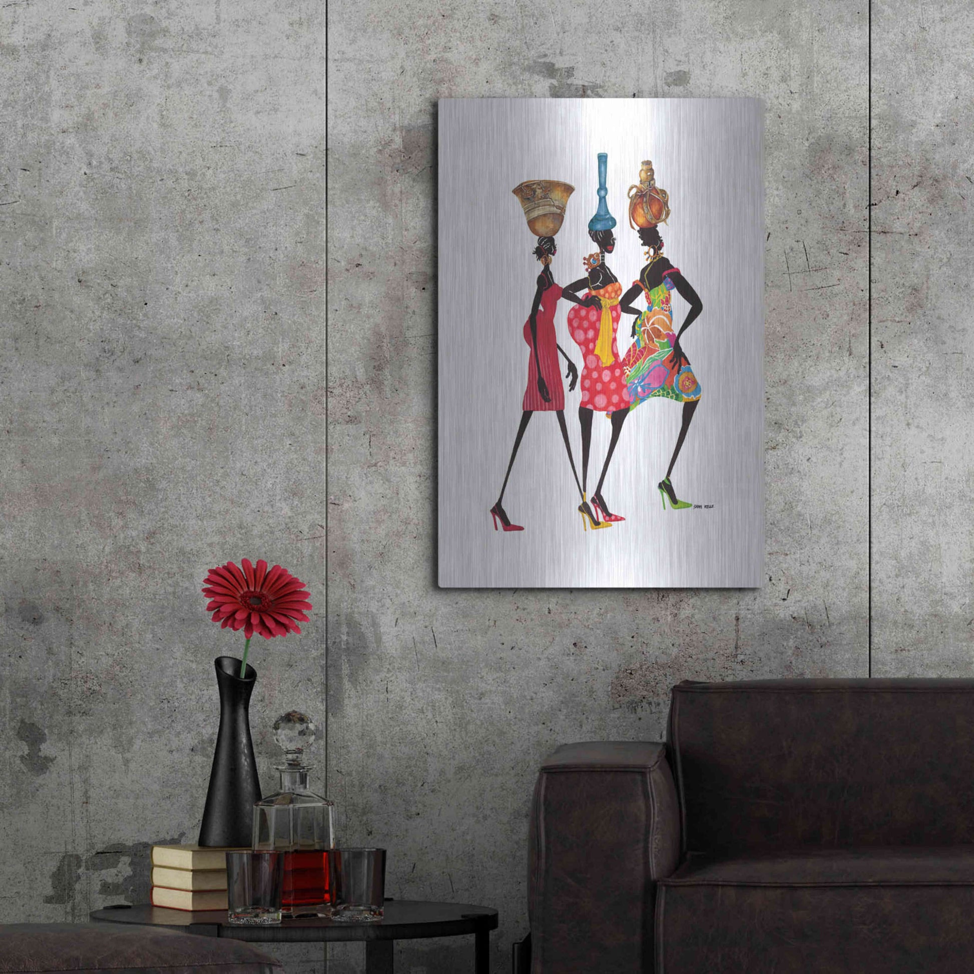 Luxe Metal Art 'To Market' by Shan Kelly, Metal Wall Art,24x36