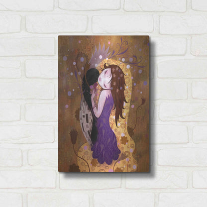 Luxe Metal Art 'After the Kiss' by Jeremiah Ketner, Metal Wall Art,12x16
