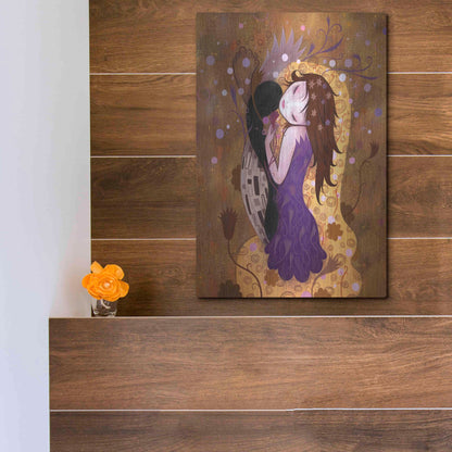 Luxe Metal Art 'After the Kiss' by Jeremiah Ketner, Metal Wall Art,12x16