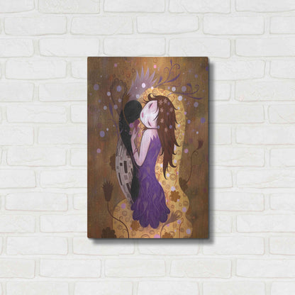 Luxe Metal Art 'After the Kiss' by Jeremiah Ketner, Metal Wall Art,16x24