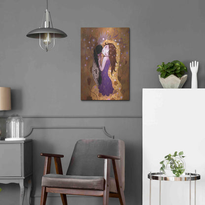 Luxe Metal Art 'After the Kiss' by Jeremiah Ketner, Metal Wall Art,16x24