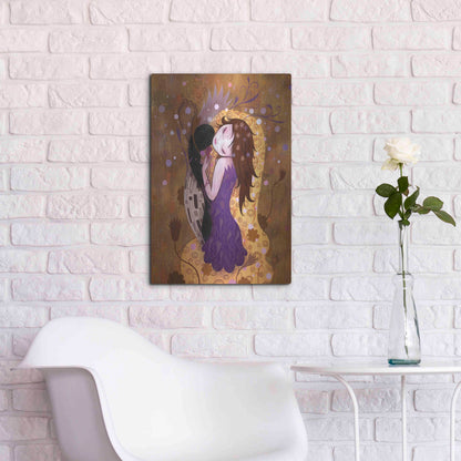 Luxe Metal Art 'After the Kiss' by Jeremiah Ketner, Metal Wall Art,16x24