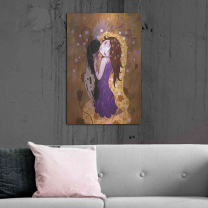 Luxe Metal Art 'After the Kiss' by Jeremiah Ketner, Metal Wall Art,24x36