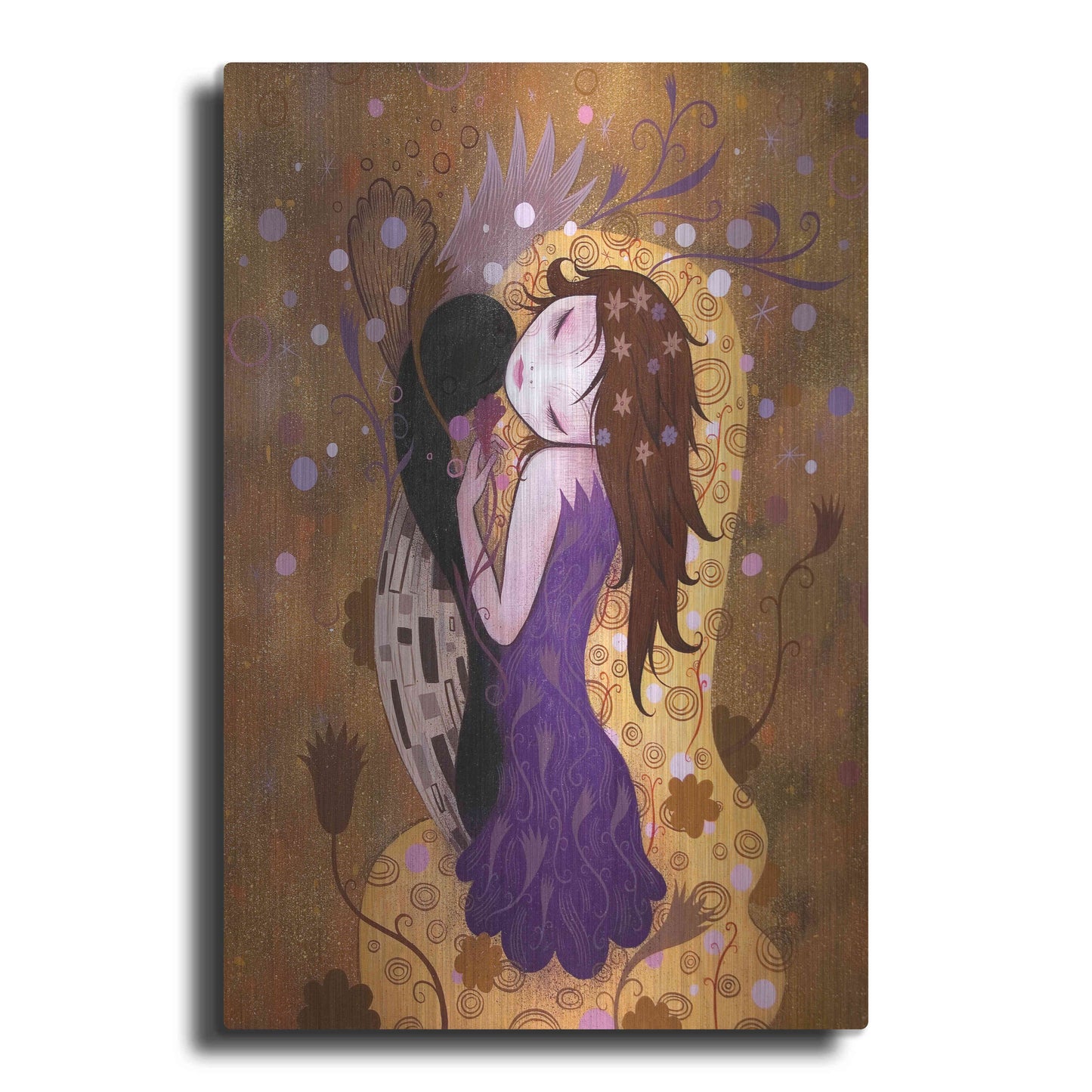 Luxe Metal Art 'After the Kiss' by Jeremiah Ketner, Metal Wall Art