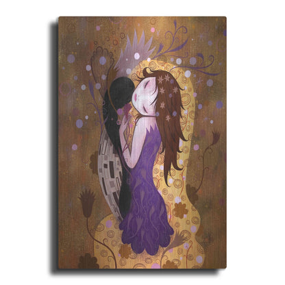 Luxe Metal Art 'After the Kiss' by Jeremiah Ketner, Metal Wall Art