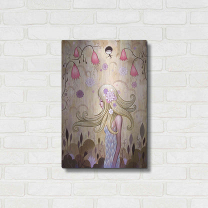 Luxe Metal Art 'Garden of Sleeping Flowers II' by Jeremiah Ketner, Metal Wall Art,16x24