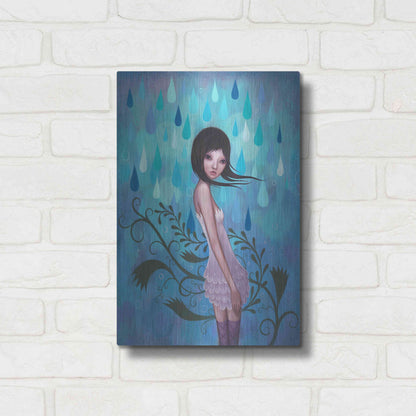 Luxe Metal Art 'Morning Showers' by Jeremiah Ketner, Metal Wall Art,12x16