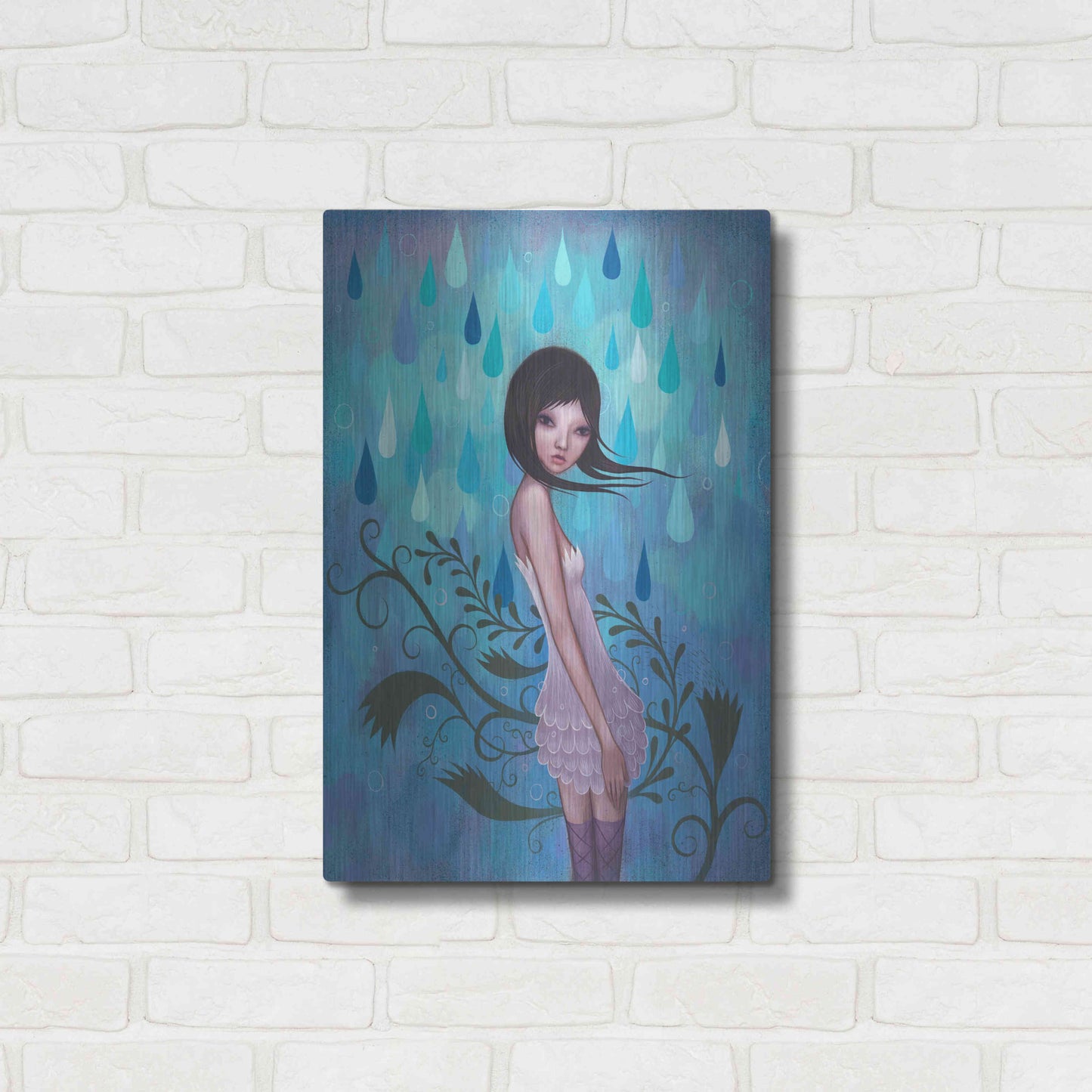 Luxe Metal Art 'Morning Showers' by Jeremiah Ketner, Metal Wall Art,16x24