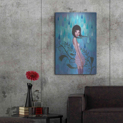 Luxe Metal Art 'Morning Showers' by Jeremiah Ketner, Metal Wall Art,24x36