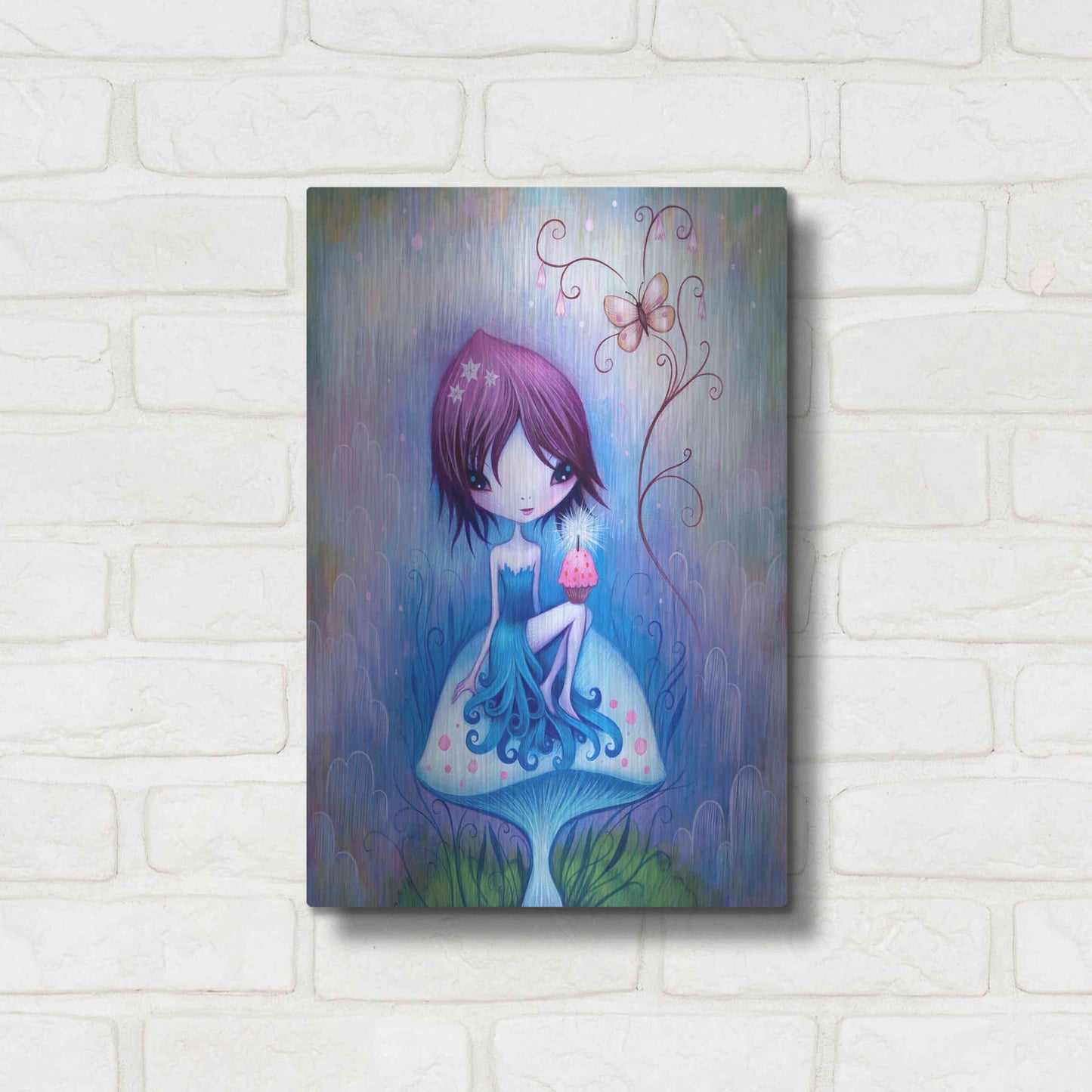 Luxe Metal Art 'Party for One' by Jeremiah Ketner, Metal Wall Art,12x16