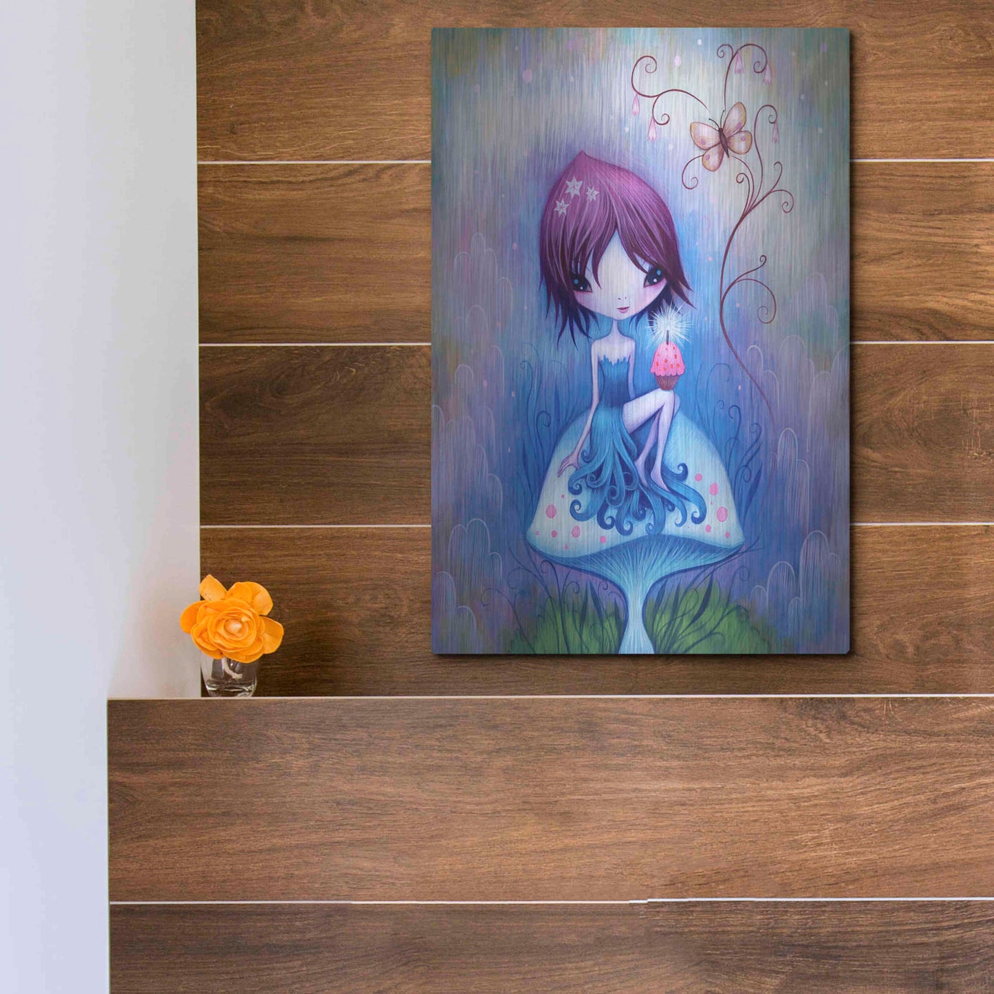 Luxe Metal Art 'Party for One' by Jeremiah Ketner, Metal Wall Art,12x16