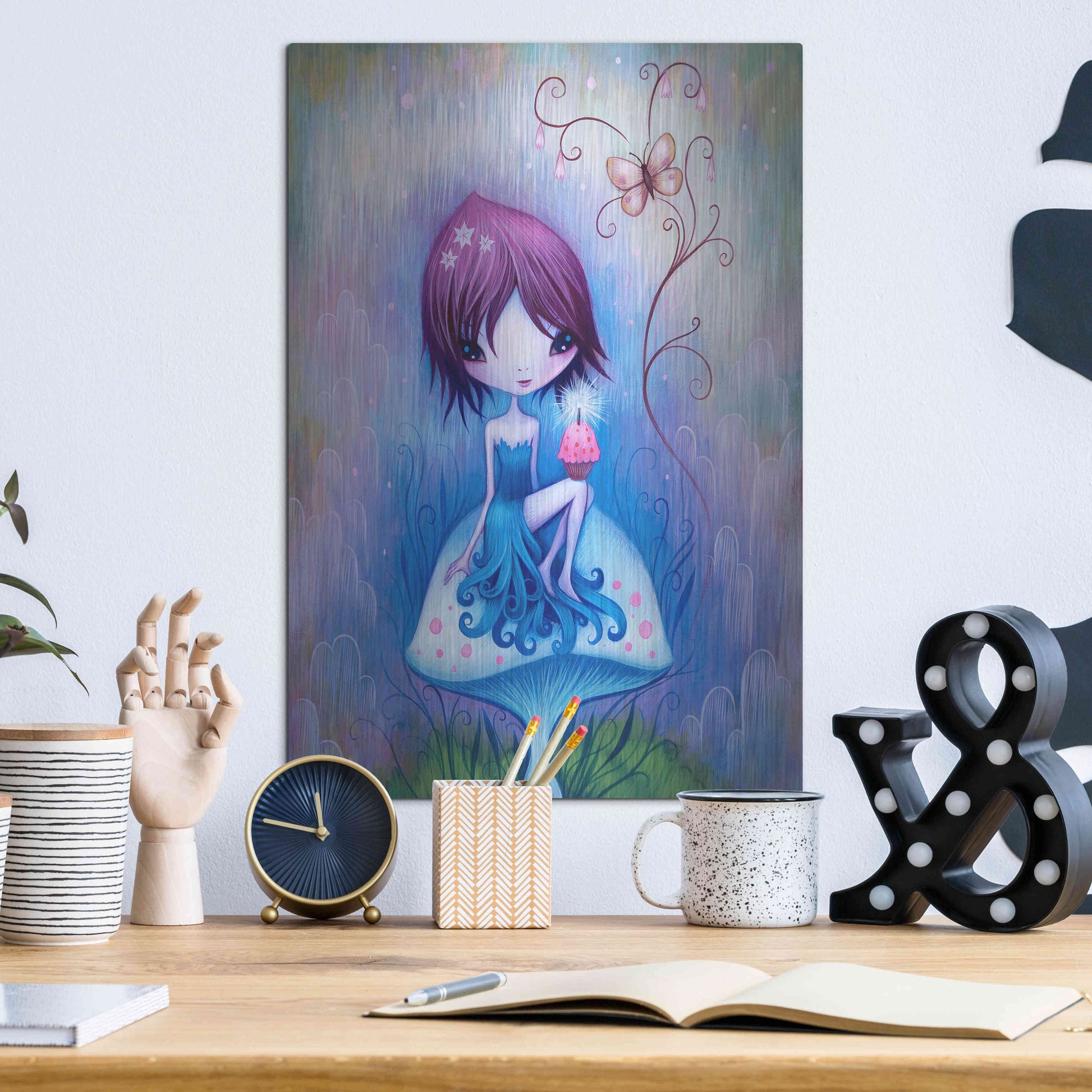 Luxe Metal Art 'Party for One' by Jeremiah Ketner, Metal Wall Art,12x16