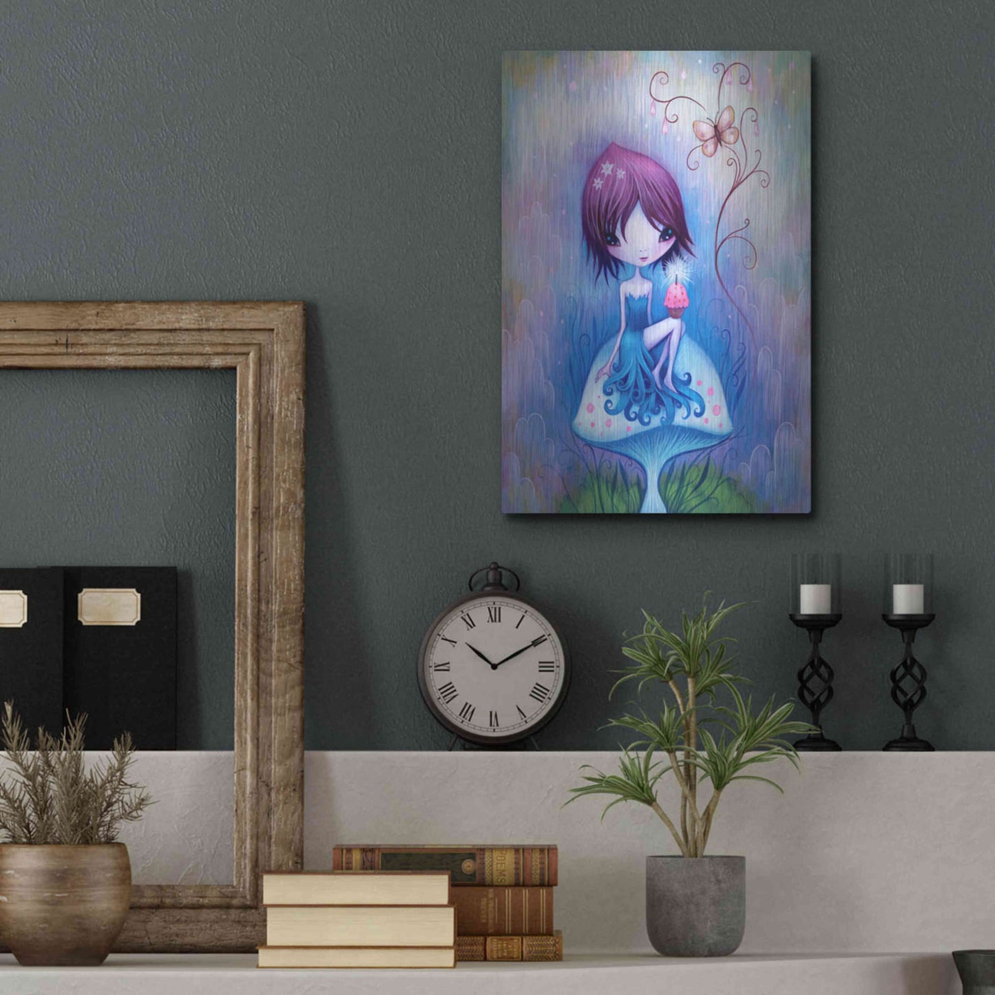 Luxe Metal Art 'Party for One' by Jeremiah Ketner, Metal Wall Art,12x16