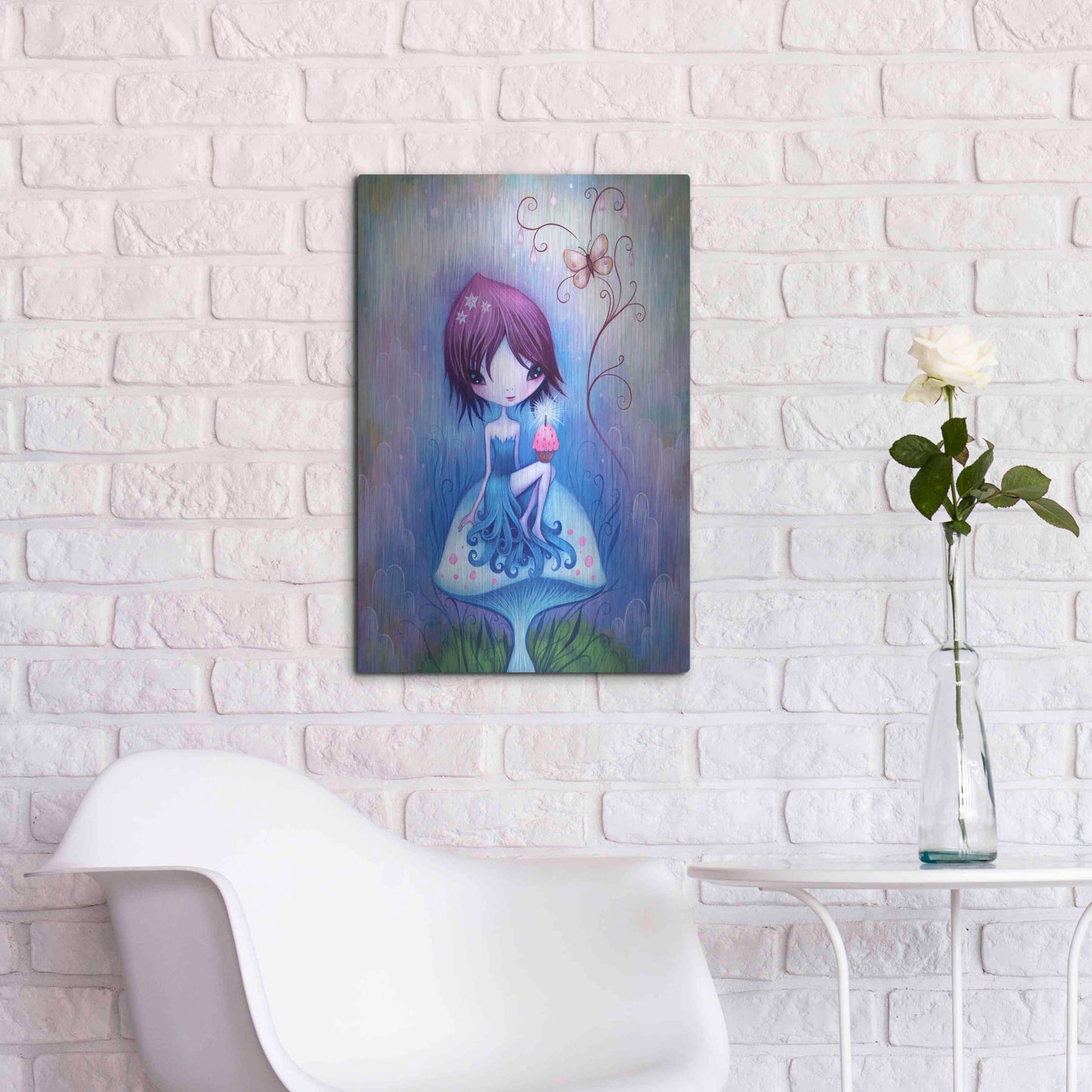 Luxe Metal Art 'Party for One' by Jeremiah Ketner, Metal Wall Art,16x24