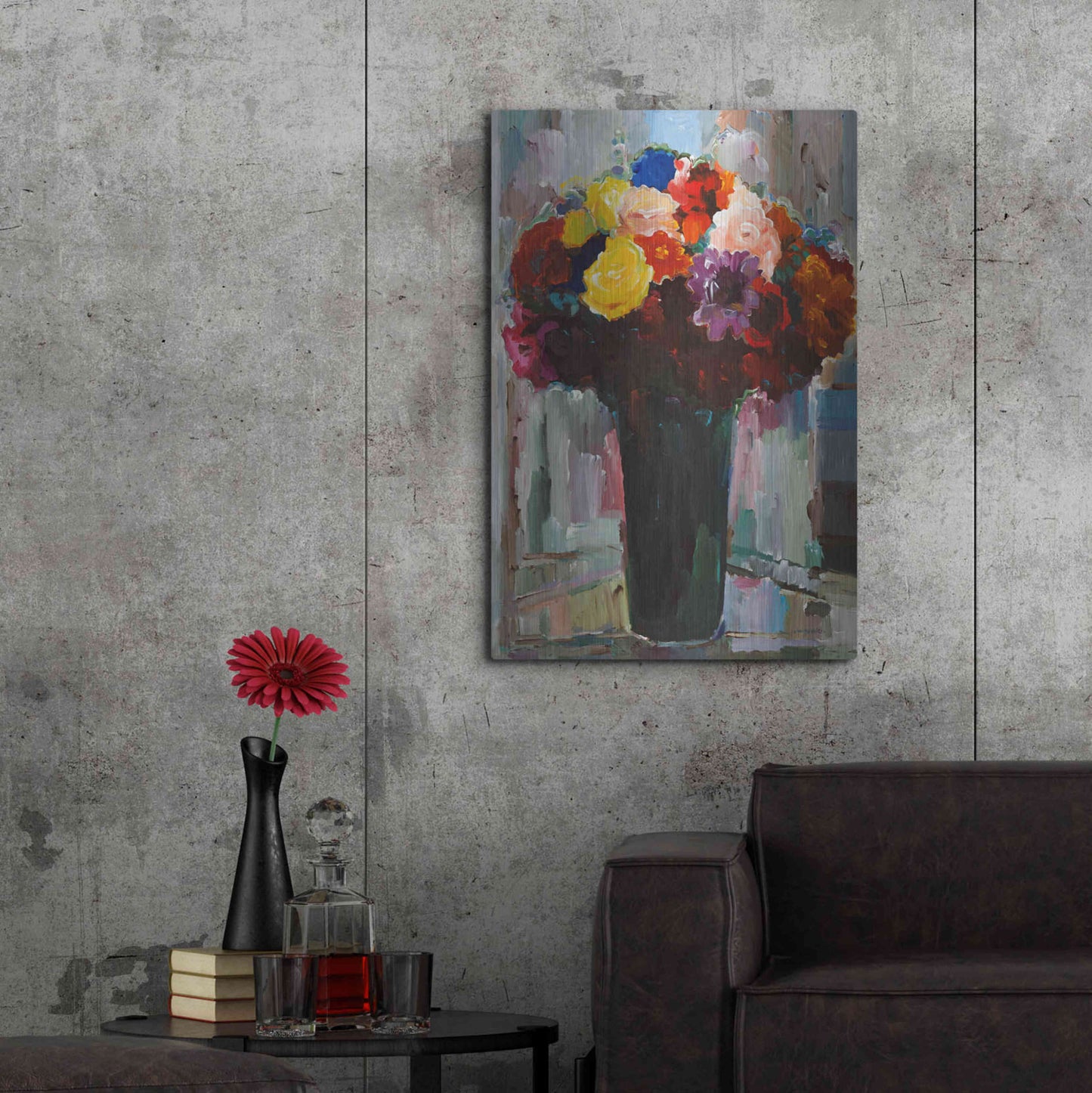 Luxe Metal Art 'Abundant Bouquet' by Hooshang Khorasani, Metal Wall Art,24x36