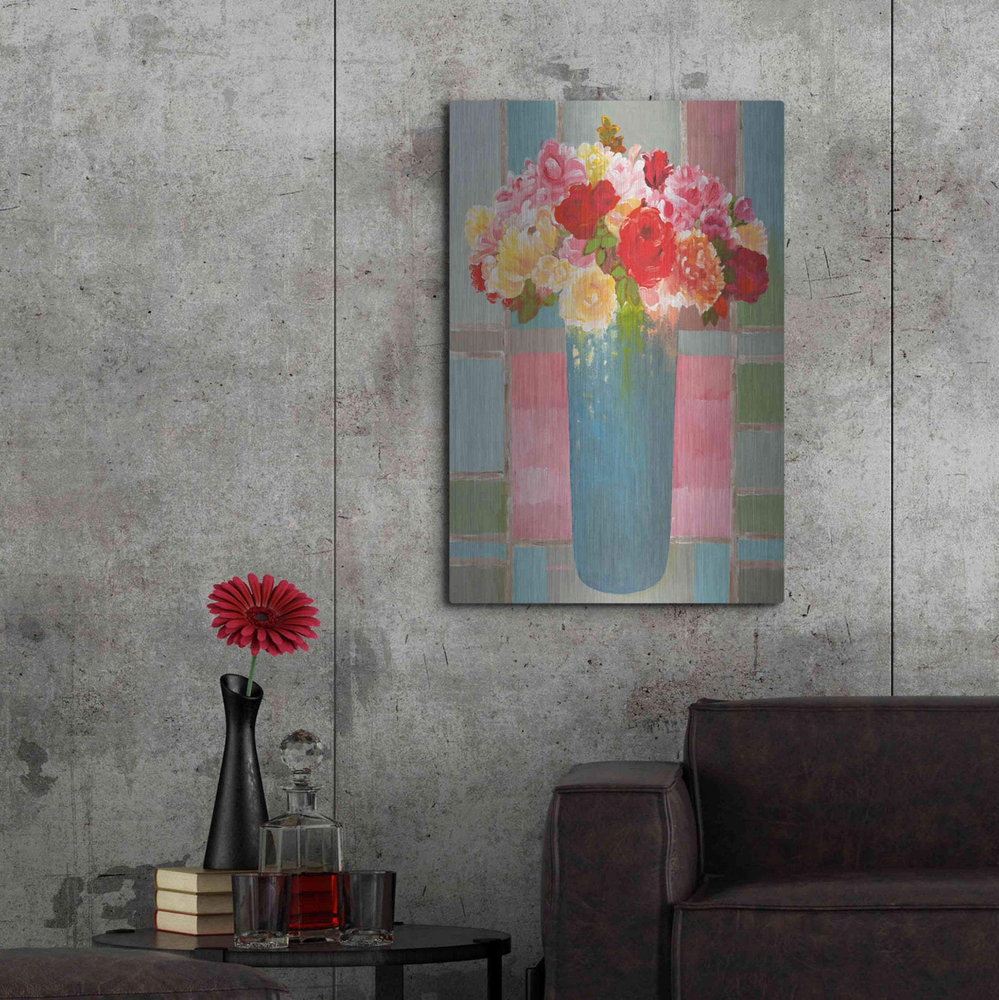 Luxe Metal Art 'Blossoming Brilliance' by Hooshang Khorasani, Metal Wall Art,24x36