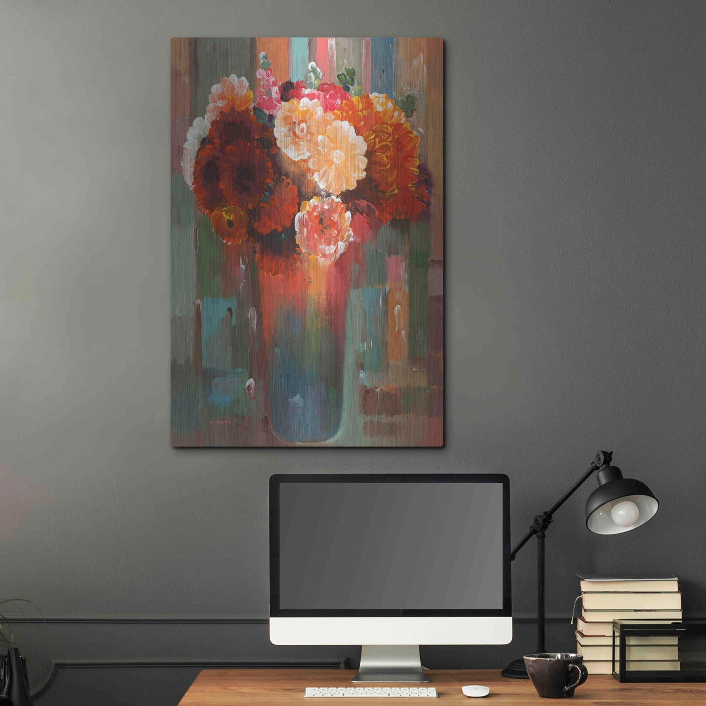 Luxe Metal Art 'Sunset Bouquet' by Hooshang Khorasani, Metal Wall Art,24x36