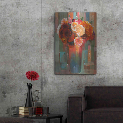 Luxe Metal Art 'Sunset Bouquet' by Hooshang Khorasani, Metal Wall Art,24x36