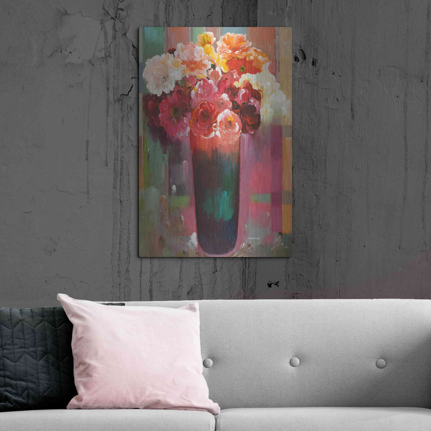 Luxe Metal Art 'Sunshine Bouquet' by Hooshang Khorasani, Metal Wall Art,24x36