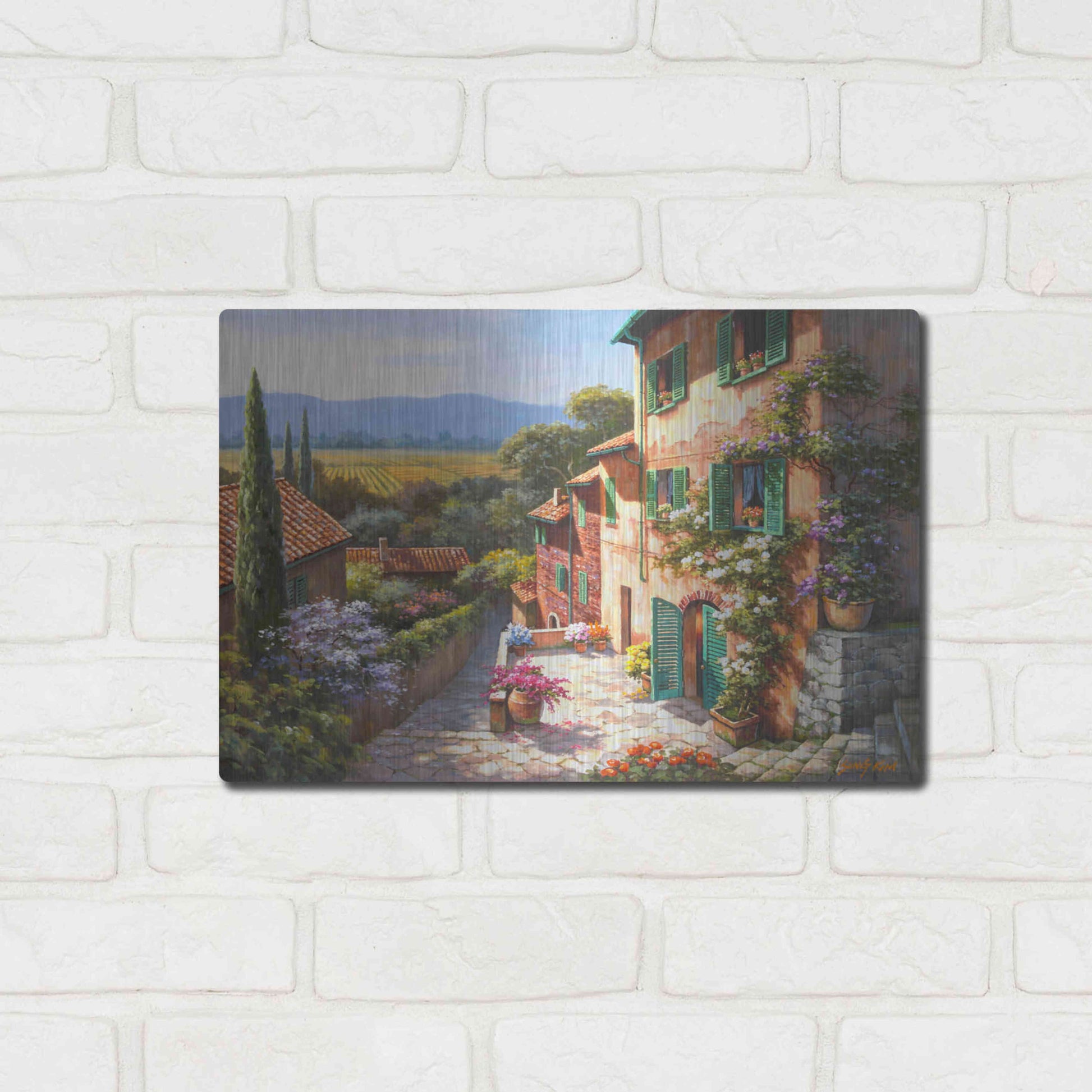 Luxe Metal Art 'Spring in the Valley' by Sung Kim, Metal Wall Art,16x12