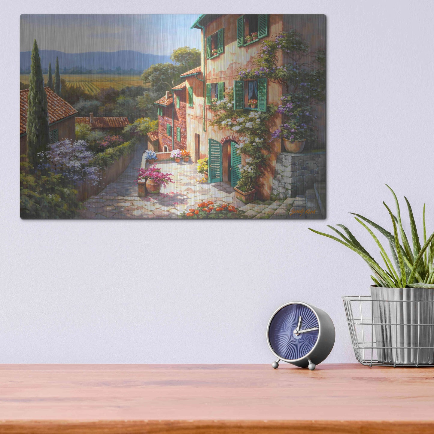 Luxe Metal Art 'Spring in the Valley' by Sung Kim, Metal Wall Art,16x12