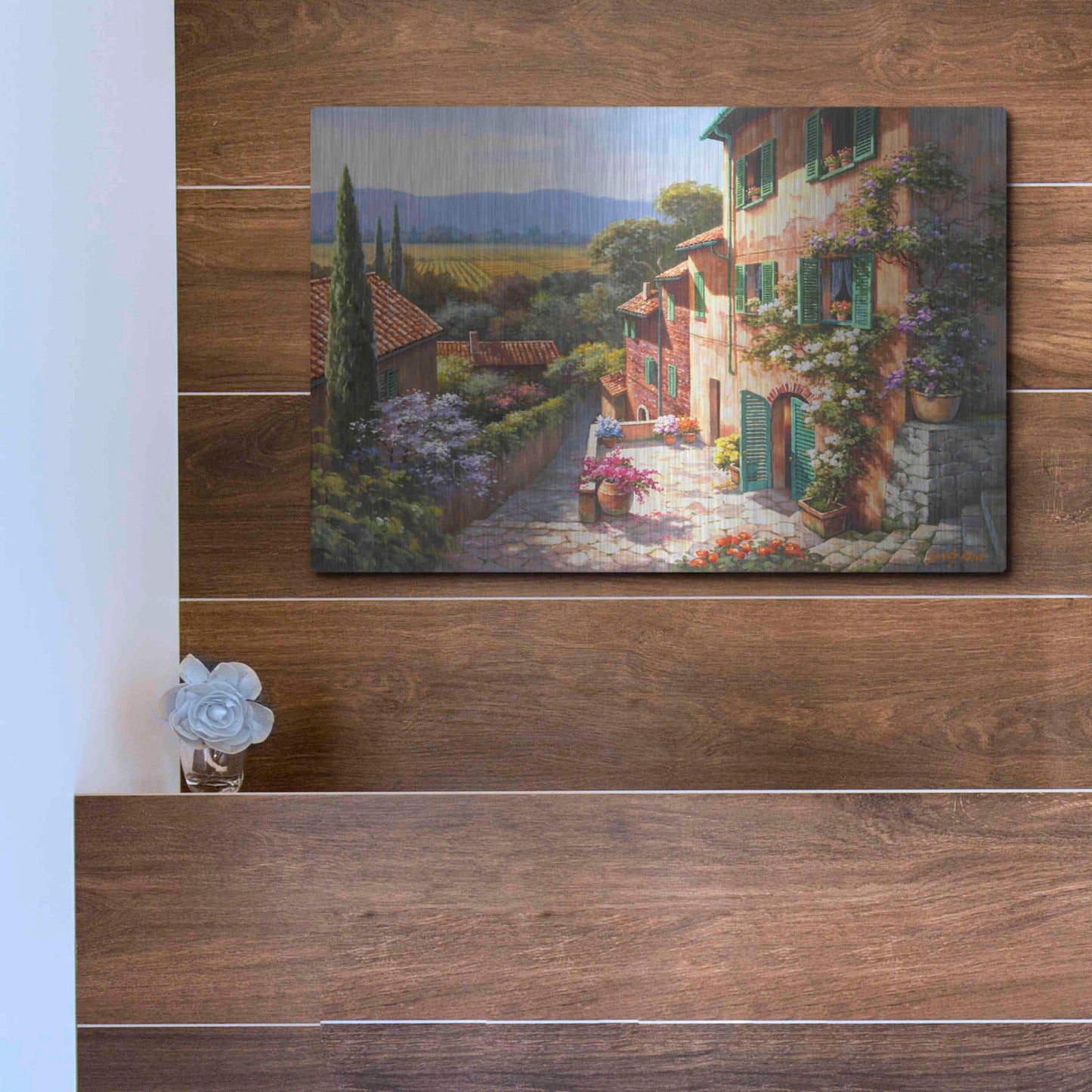 Luxe Metal Art 'Spring in the Valley' by Sung Kim, Metal Wall Art,16x12