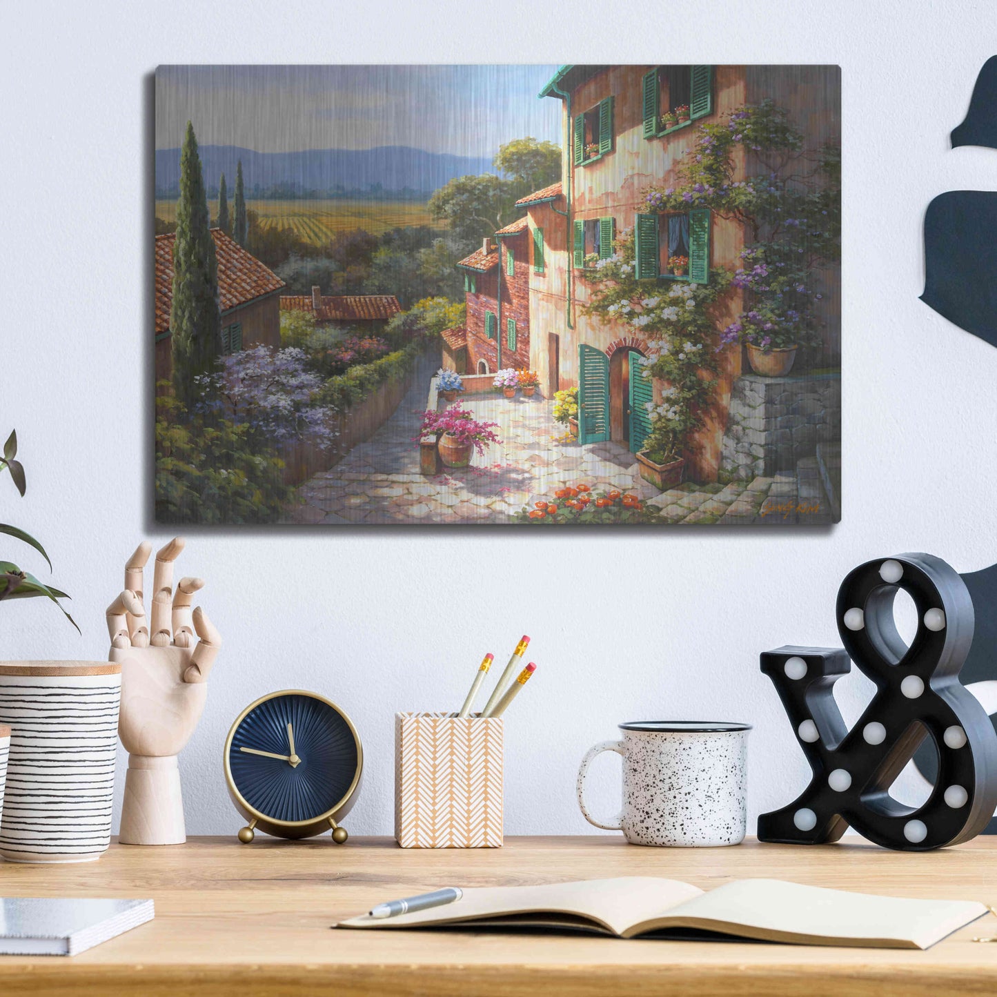 Luxe Metal Art 'Spring in the Valley' by Sung Kim, Metal Wall Art,16x12