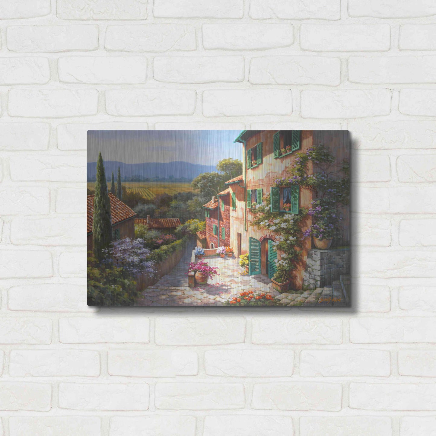Luxe Metal Art 'Spring in the Valley' by Sung Kim, Metal Wall Art,24x16