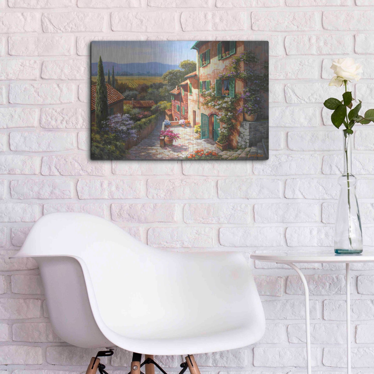 Luxe Metal Art 'Spring in the Valley' by Sung Kim, Metal Wall Art,24x16