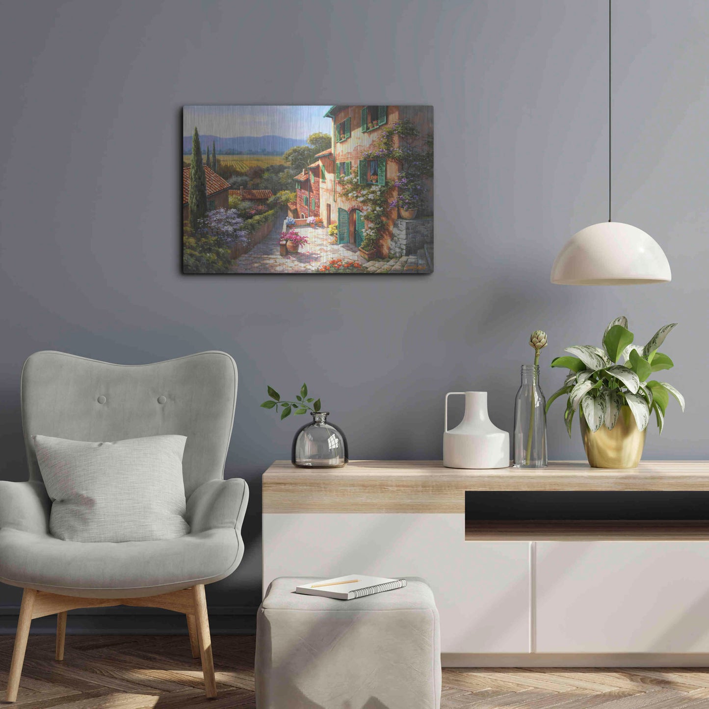 Luxe Metal Art 'Spring in the Valley' by Sung Kim, Metal Wall Art,24x16