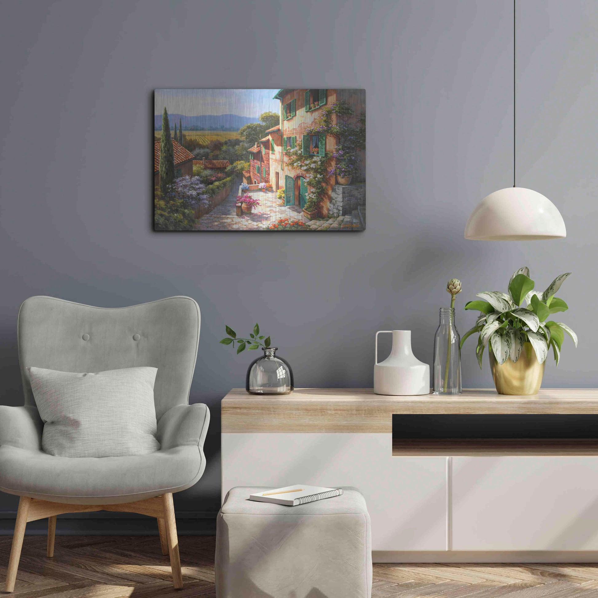 Luxe Metal Art 'Spring in the Valley' by Sung Kim, Metal Wall Art,24x16