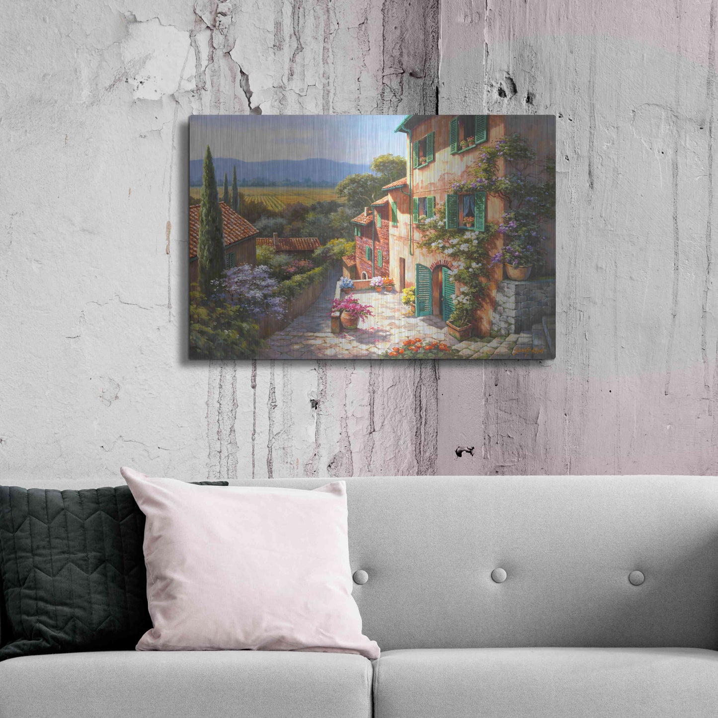 Luxe Metal Art 'Spring in the Valley' by Sung Kim, Metal Wall Art,36x24