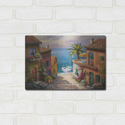 Luxe Metal Art 'The Villa’s Private Dock' by Sung Kim, Metal Wall Art,16x12